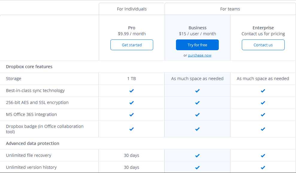 onedrive pricing plans