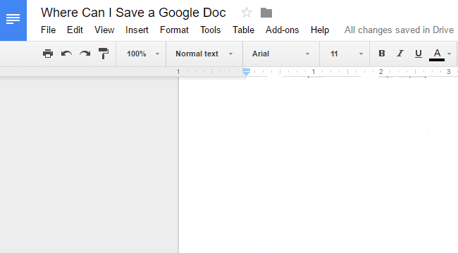 Where Can I Save a Google Doc?