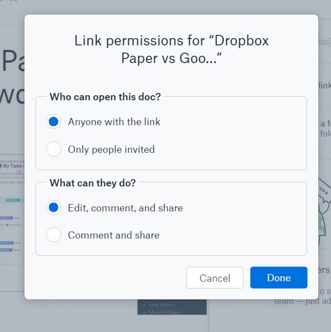 what is the difference between dropbox and dropbox paper