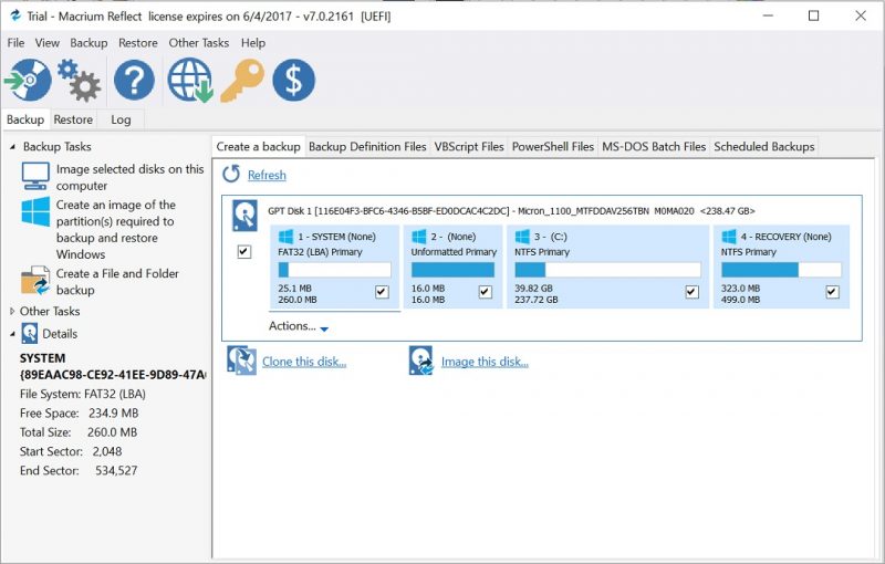 macrium reflect 7 compared to acronis