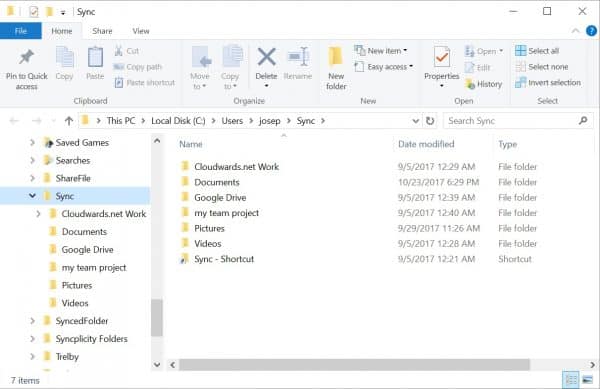 pcloud drive synced folder not found