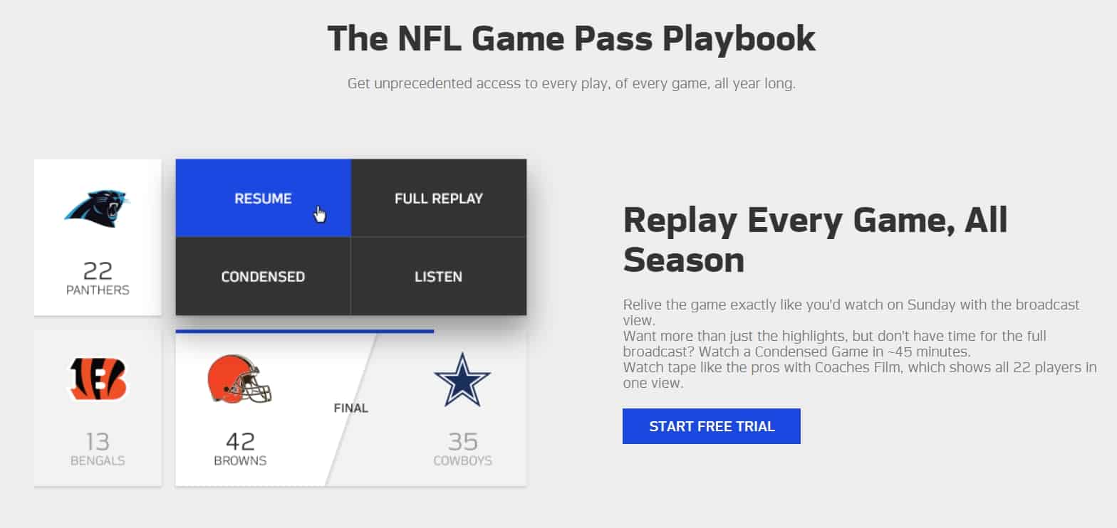 nfl game pass free trial playstation 4