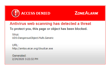 zonealarm antivirus not updating