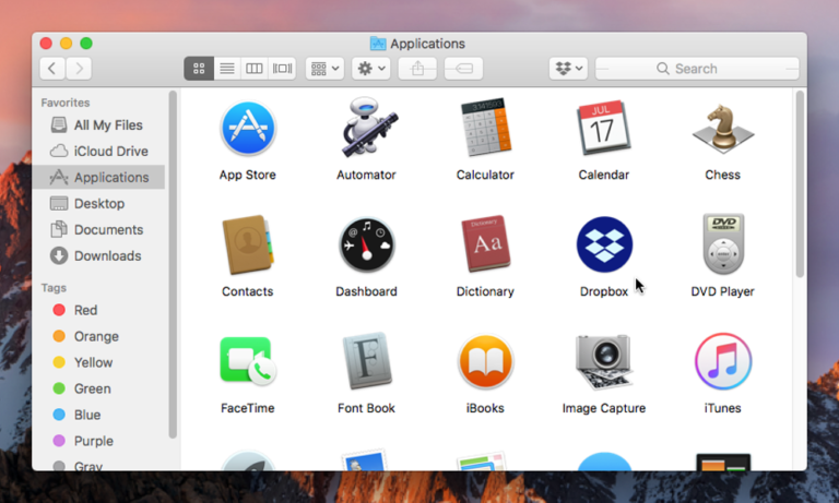 remove dropbox app from mac