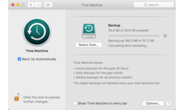 backup mac to icloud time machine