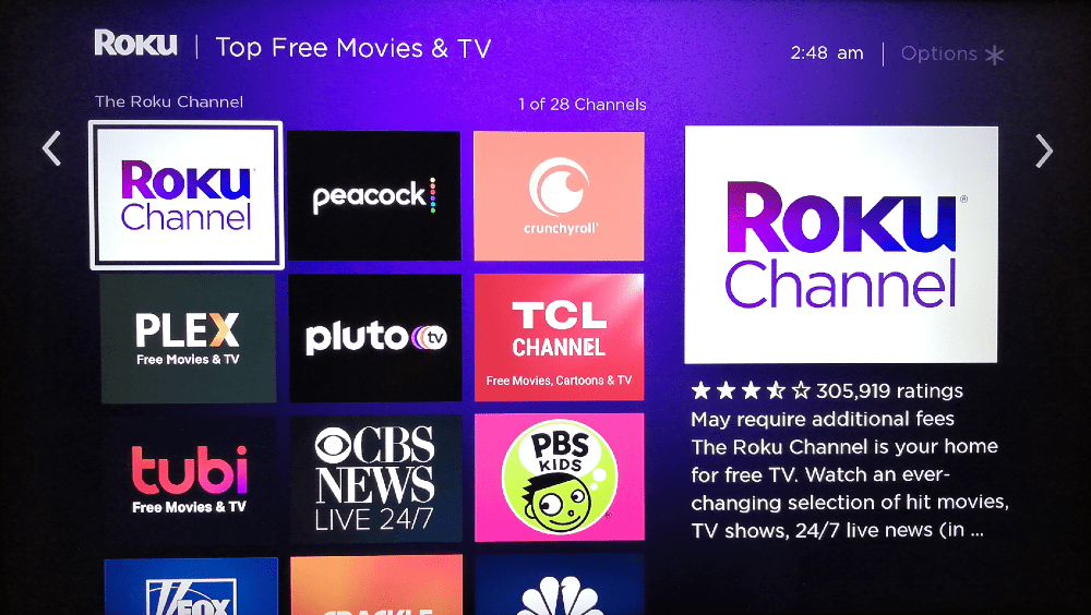streaming tv channels list