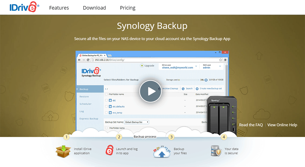synology backup shared folder