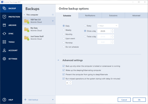 Acronis nonstop backup service что это