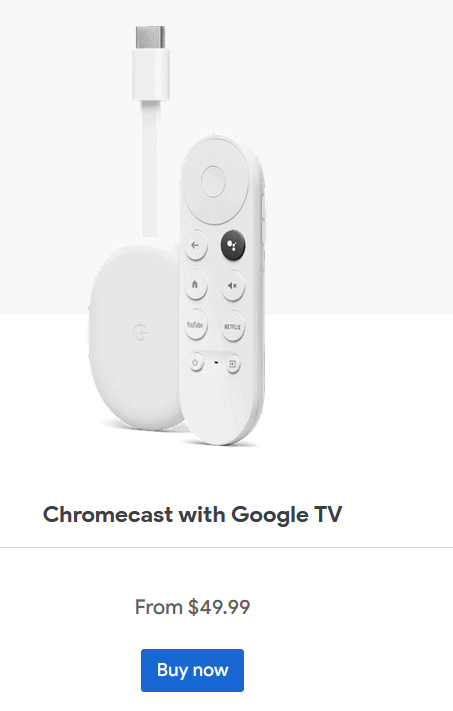 chromecast google tv