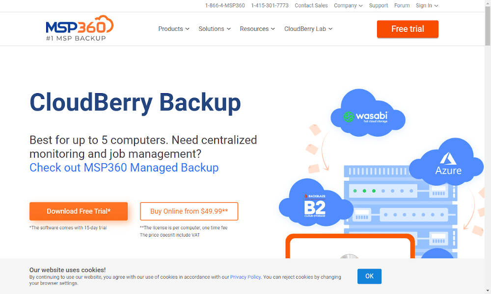 does cloudberry backup empty disk space