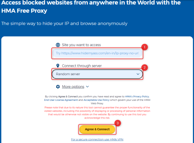 hma free proxy