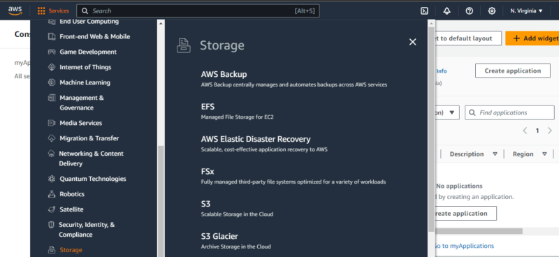 aws console