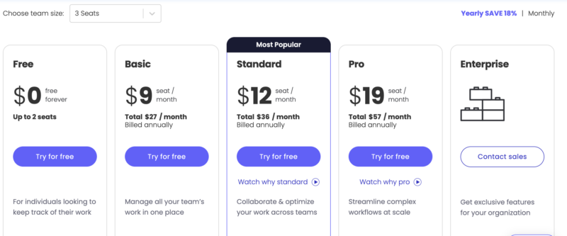 monday.com new pricing plans
