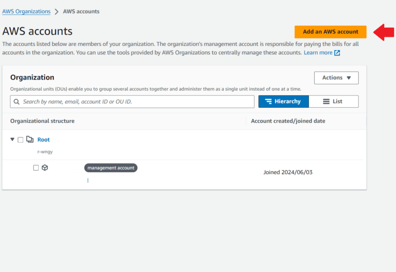 Add an AWS account