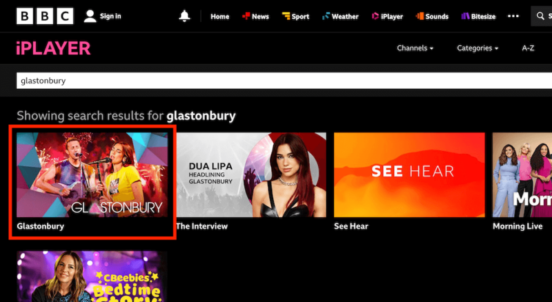 stream glastonbury on bbc iplayer