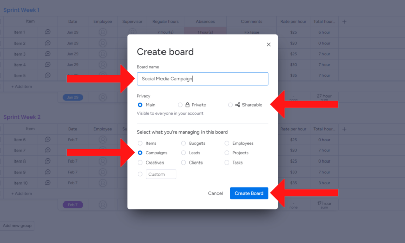 board structure