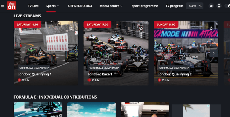 how to watch formula e servustv