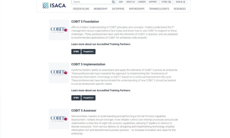 isaca cobit 5