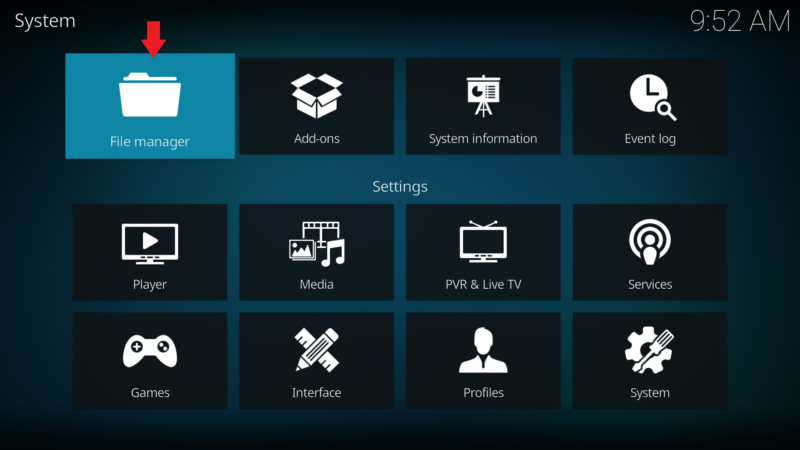 kodi filemanager