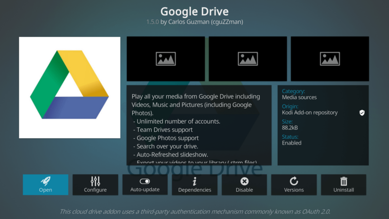 kodi googledrive