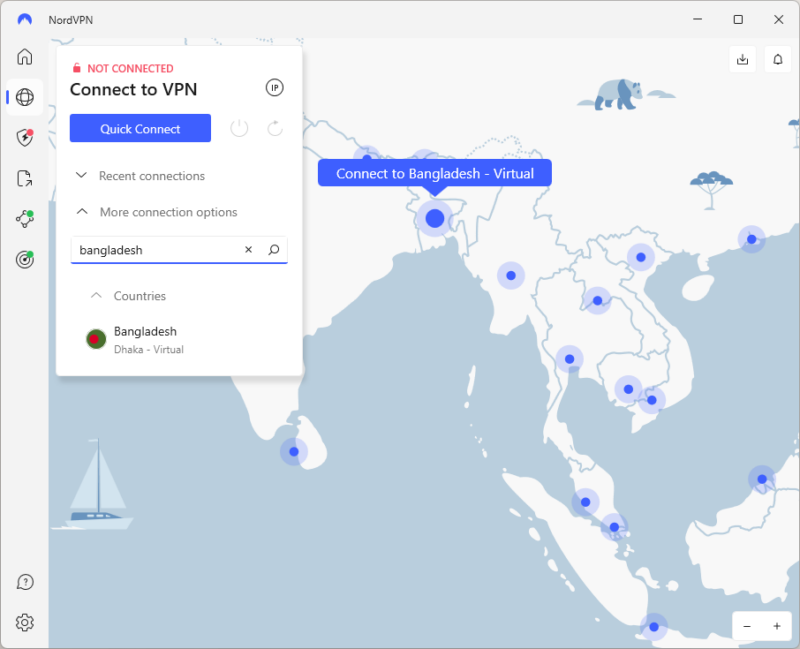 nordvpn connecting to bangladesh