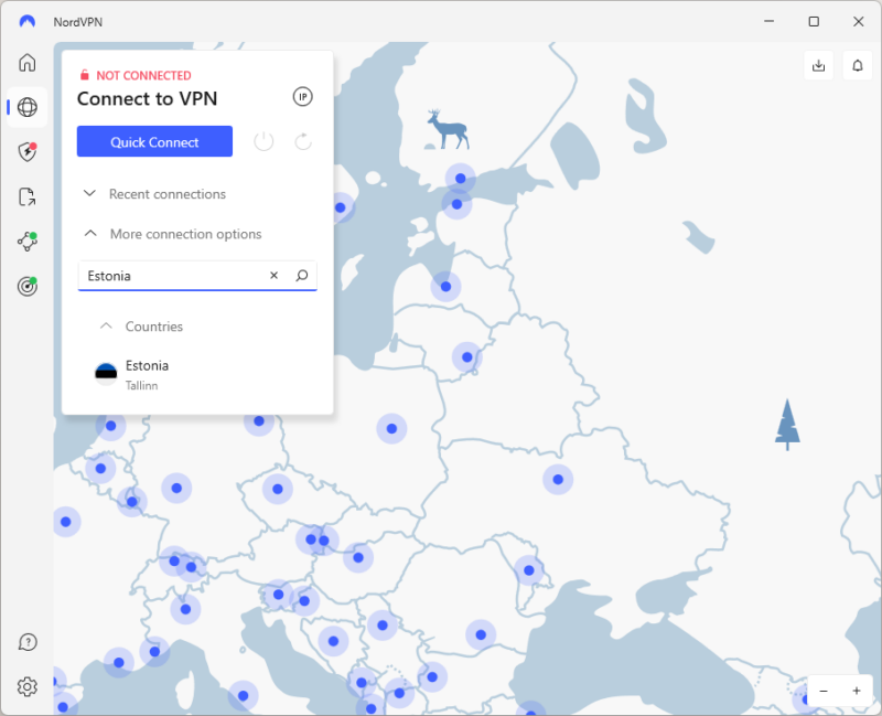 NordVPN connecting to Estonia