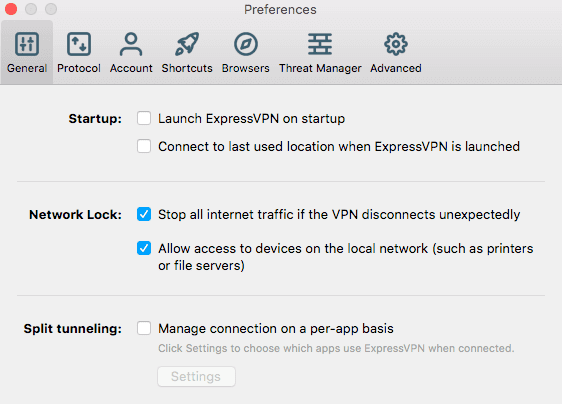 expressvpn macos control panel