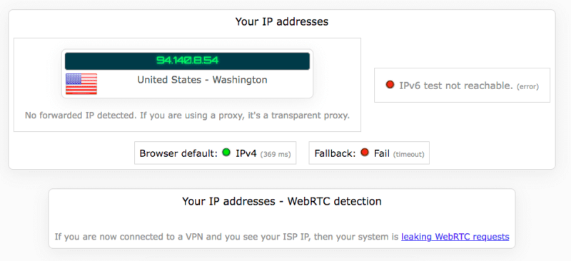 nordvpn leak test