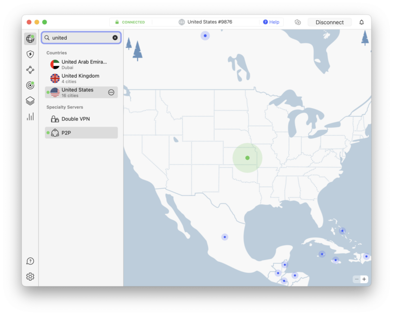 nordvpn us server