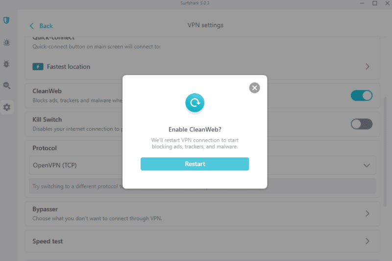 surfshark vpn cleanweb