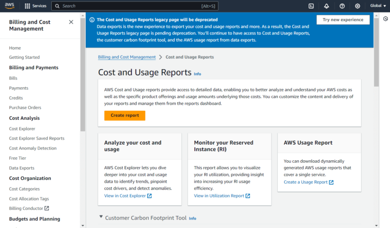 AWS Cost Reports