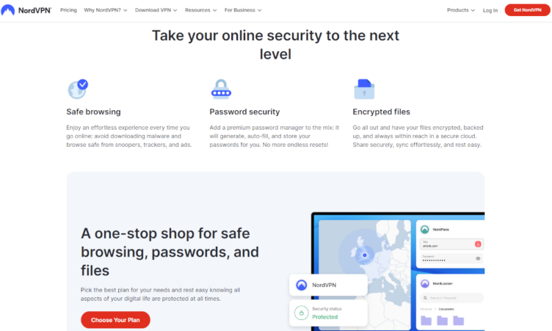 email security nordvpn webpage