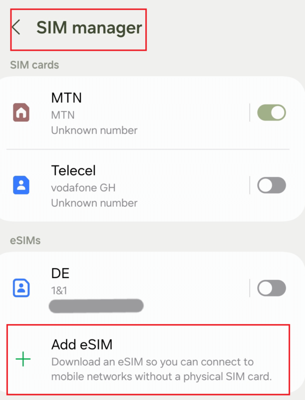 android add esim