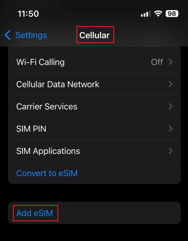 iphone add esim